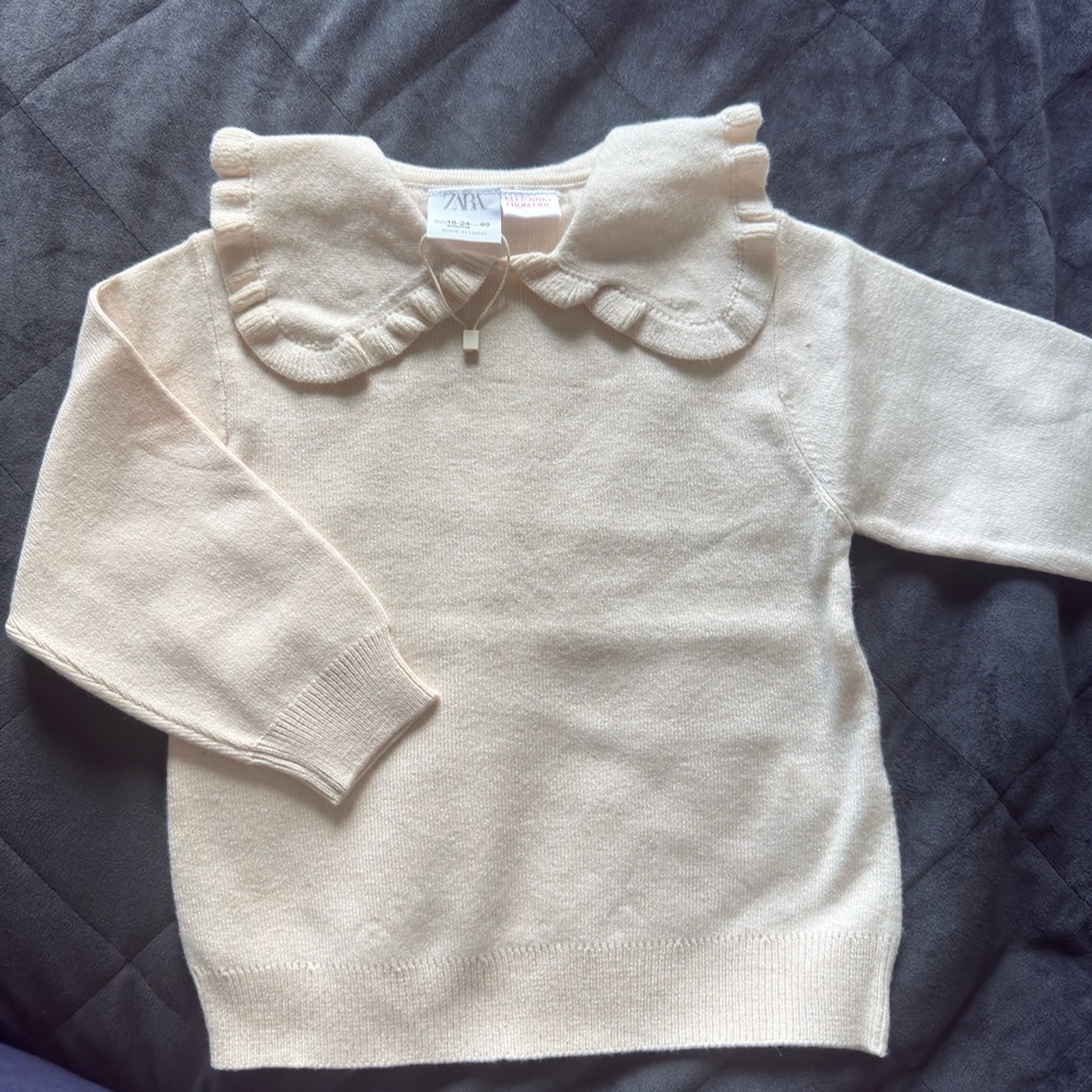 Zara little girls knit sweater without tags